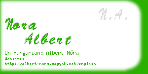 nora albert business card